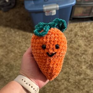 Handmade Orange Plush Carrot Toy